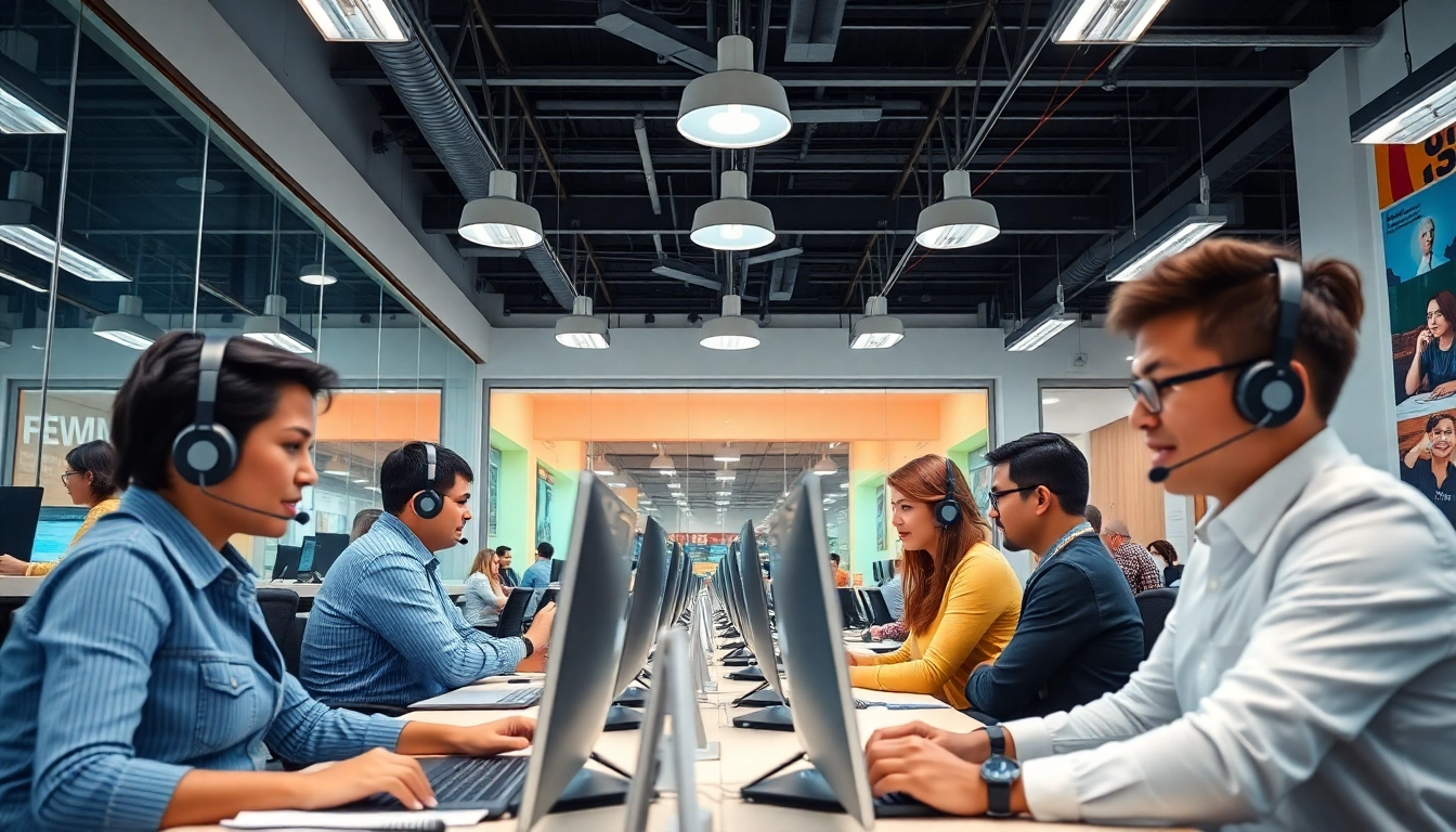 Engaged agents working in call centers in Tijuana, Mexico, showcasing a vibrant and productive environment.