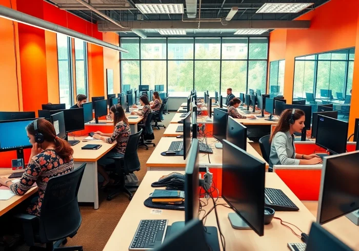 Engaged agents in call centers in Tijuana Mexico showcase professionalism and efficiency.