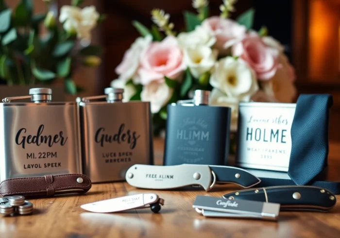 Discover unique, affordable cheap groomsmen gifts like personalized flasks and pocket knives, perfect for any wedding.