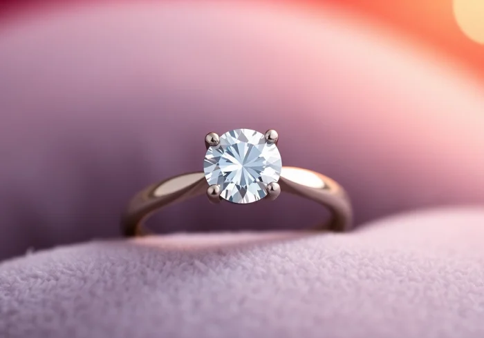 Admire the exquisite design of 2 Carat Engagement Rings featuring brilliant diamonds and a luxurious setting.