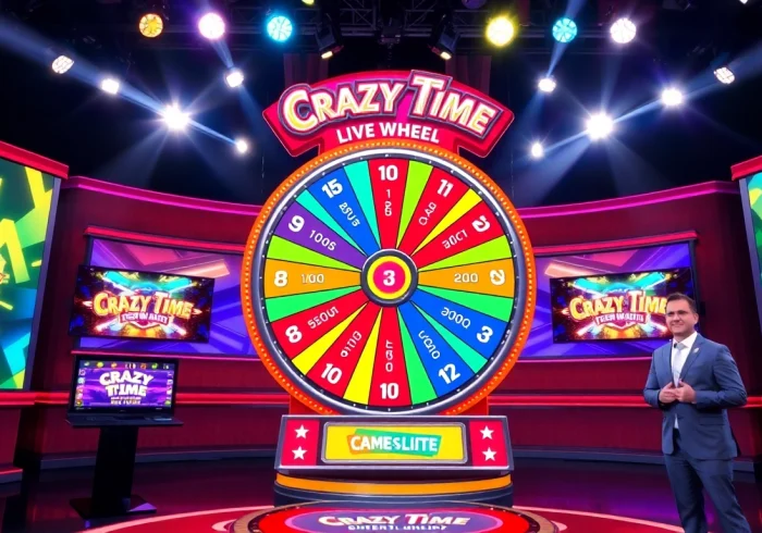 Experience intense moments in Crazy Time live with an animated wheel and energetic host.