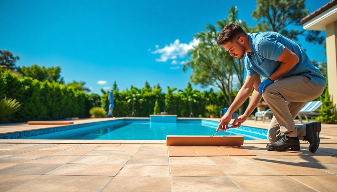 Transforming a backyard with expert pool renovation company during a vibrant renovation process.