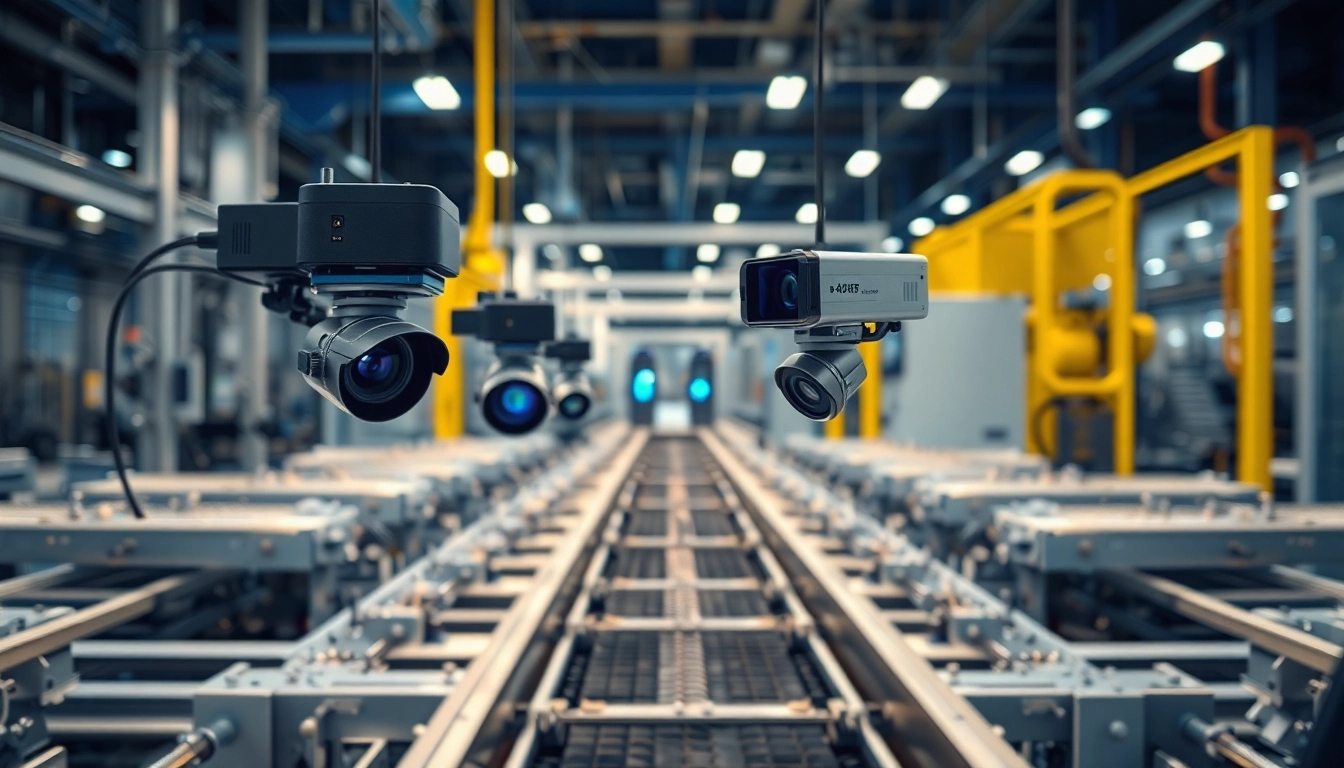 Implementing machine vision technology in a modern industrial setup for quality control.