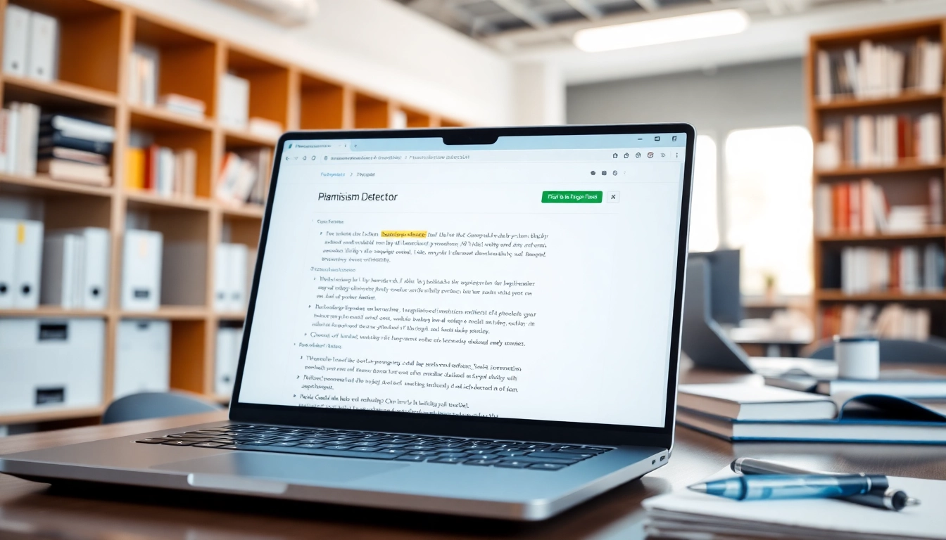Analyze textual content using a plagiarism detector tool showing original and copied text.