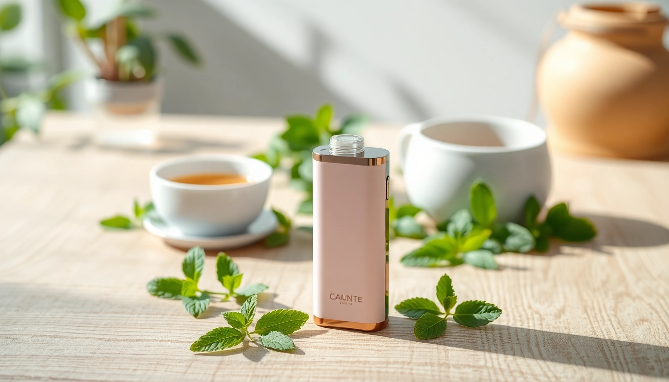 Healthy vapes showcased with herbal elements for a refreshing and wellness-oriented lifestyle.