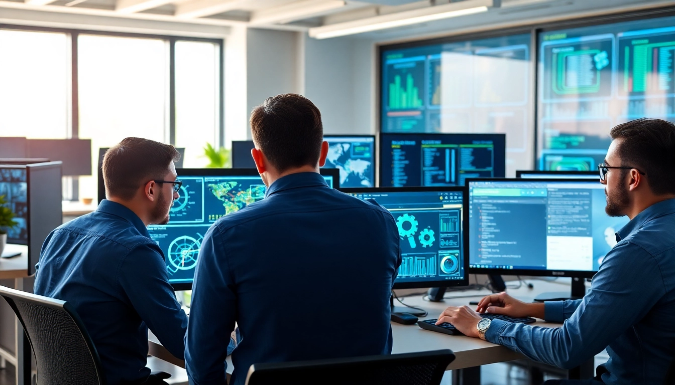 CIRT team analyzing cybersecurity incidents in a modern workspace for effective incident response.