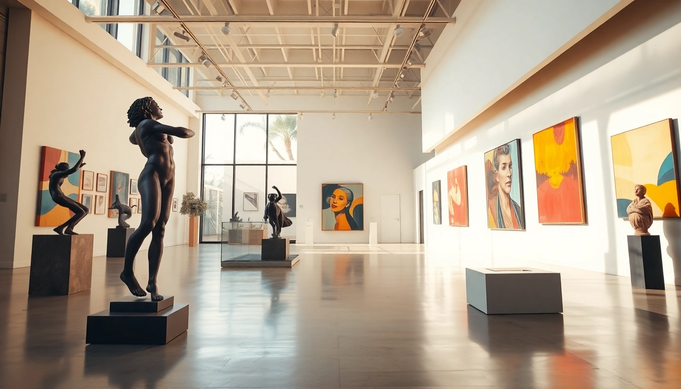 View of the in lieu gallery featuring contemporary art installations and bright natural lighting.