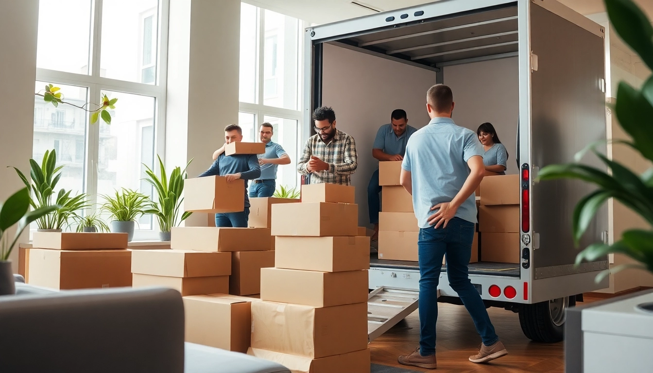 Moving Toronto team efficiently packs items into a moving truck during a residential move.