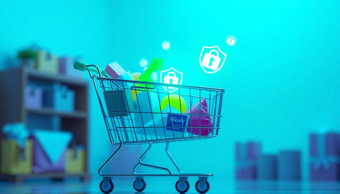 Explore secure shopping with Ultimateshop cvv, showcasing a colorful online cart filled with products.