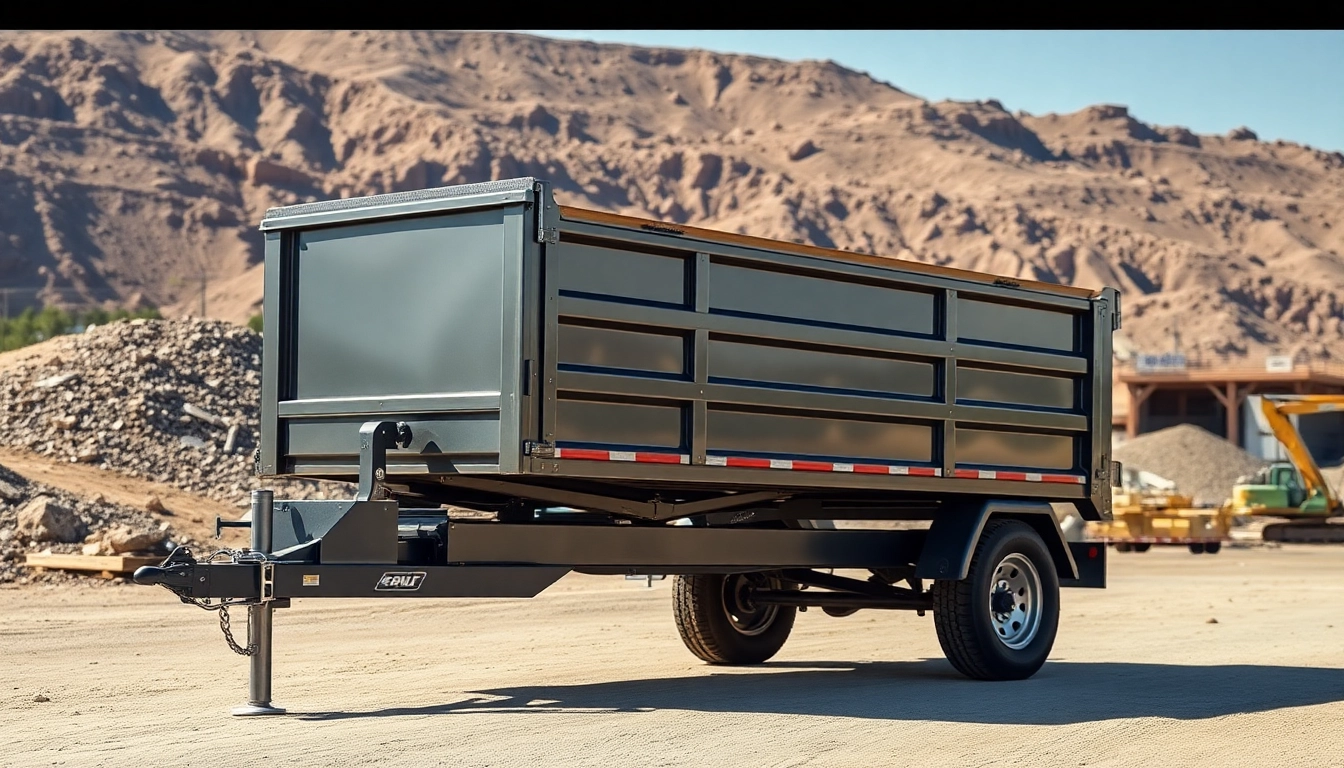 Explore a used dump trailer for sale near me, showcasing its rugged design and functionality.