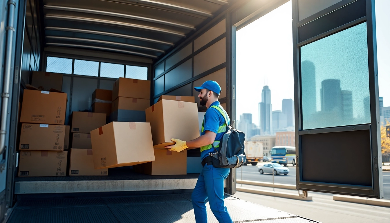 Movers calgary loading furniture into a truck, showcasing professional moving services.
