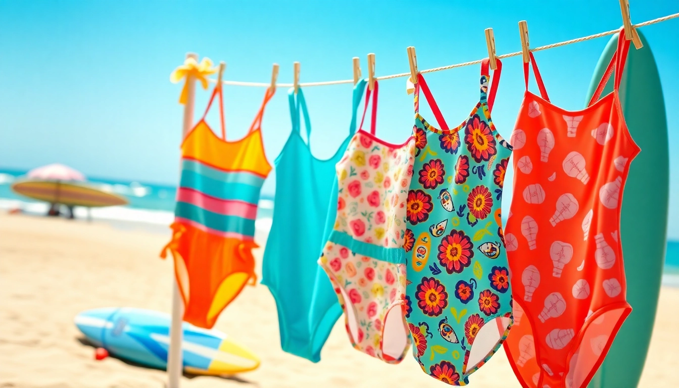 Shop vibrant kids swimwear around me for a fun beach experience.