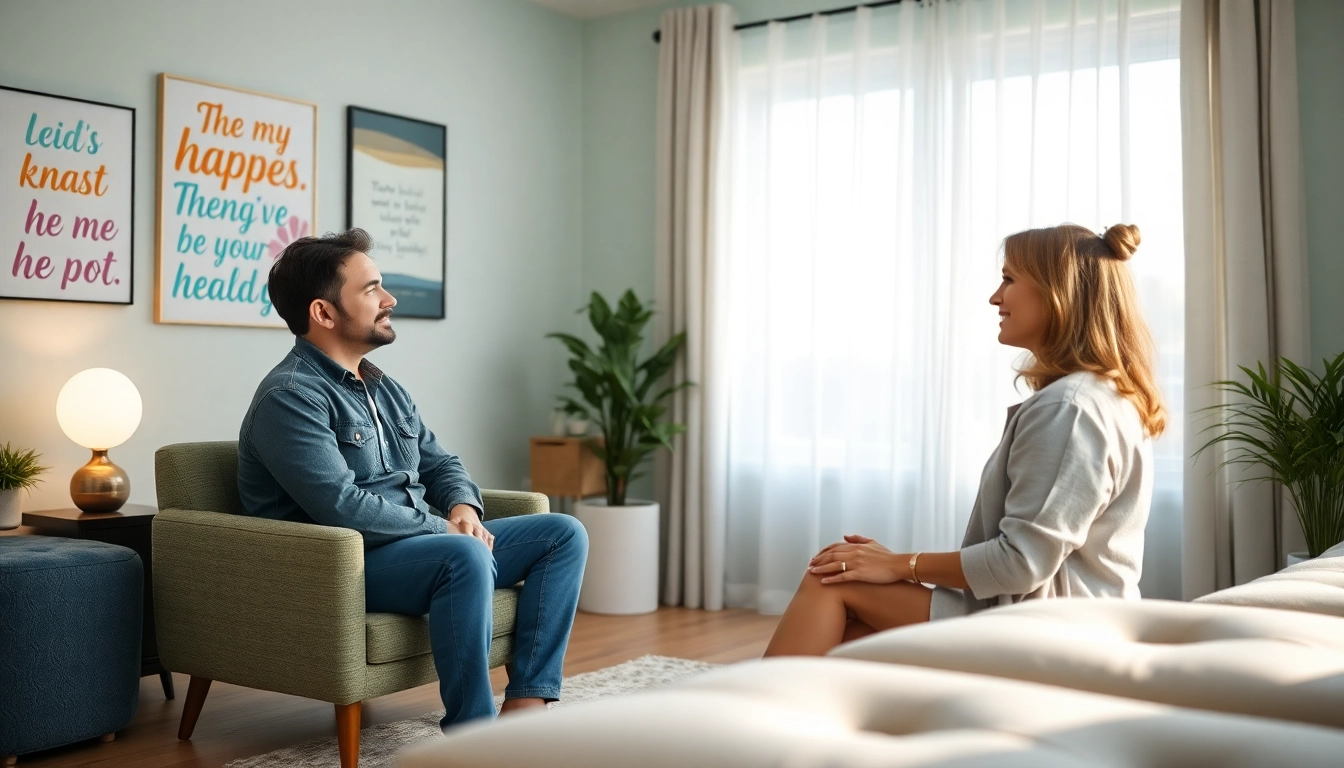 Engaging therapy session for depression treatment dubai in a tranquil setting